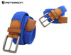 Pasek parciany z elementami skórzanymi PTN PAR-S-115 BU-CA