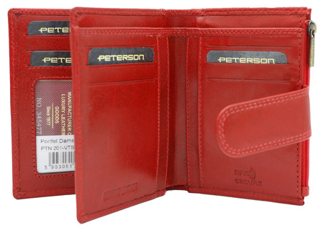 Portfel skórzany RFID PETERSON PTN 201-VTBD