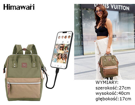 Himawari Women's Backpack with Laptop Compartment and USB Port 1881-35(1)