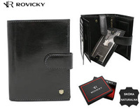 Portfel skórzany RFID ROVICKY 22313L-RVT Black