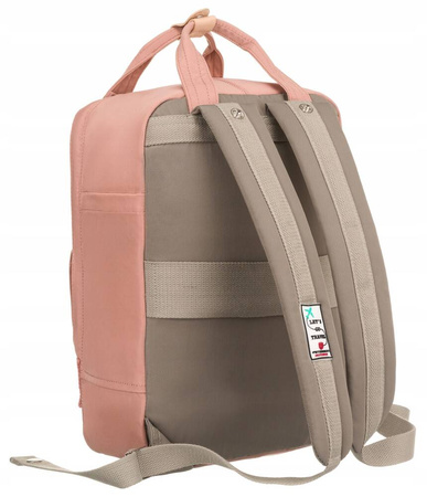 Plecak z poliestru PETERSON PTN 2023-5 Gray+Pink