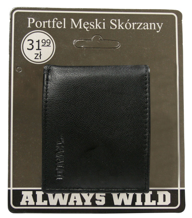 Portfel męski skórzany Blister N0035-GPL-BL BLACK