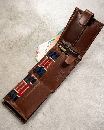 Zestaw prezentowy: skórzany portfel, etui ii brelok PETERSON PTN SET3-N992L-VT