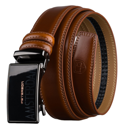 Pasek męski skórzany PTN A022-AS Brown