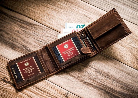 Zestaw prezentowy: portfel męski oraz etui na kluczyki i karty PTN ZM38 Peterson