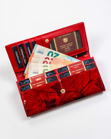 Leather wallet RFID PETERSON PTN 421028-BF