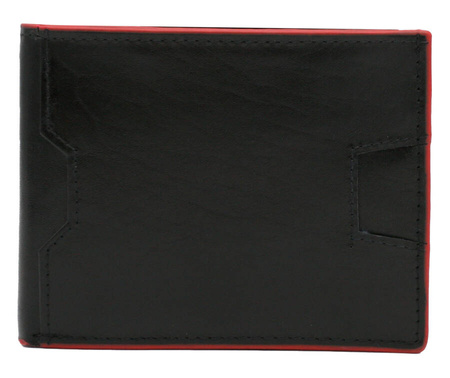Men's leather wallet N79-VT-NLBLACK+RED