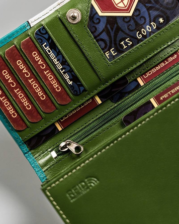 Portfel skórzany RFID PETERSON PTN RD-07-GCL-S