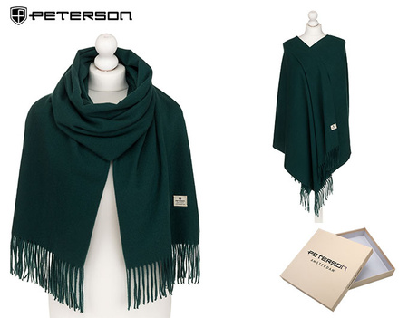 Large Women's Scarf with Fringes Peterson PTN SPV73 Green