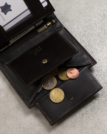 Men's leather wallet N4-RVT-3135 D.Brown
