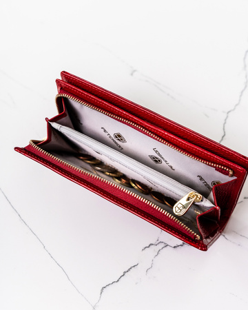 Women's leather wallet PTN 421431-SH RED