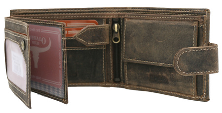 Portfel męski skórzany RM-24-15L-BAW BROWN