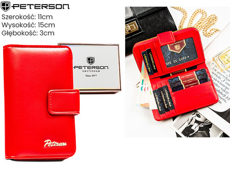 Portfel damski skórzany PTN 76112-BFBC Red