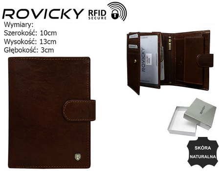 Portfel męski skórzany N104L-RVT D.Brown