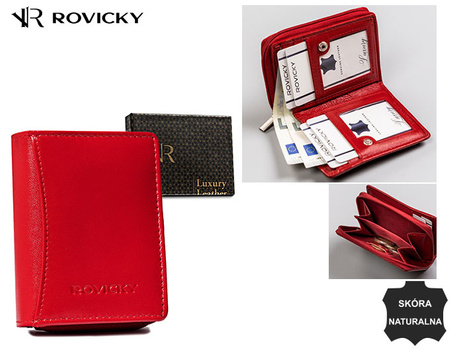 Women's leather wallet R-RD-34-GCL Red