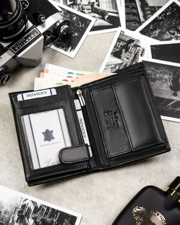 Portfel męski skórzany 0001-RVD Black