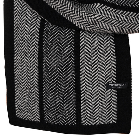 Elegant men's scarf by Peterson PTN SA100-02 Black