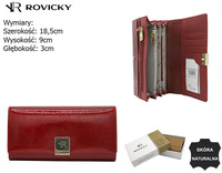 Portfel skórzany ROVICKY RH-27A-1-SH Red