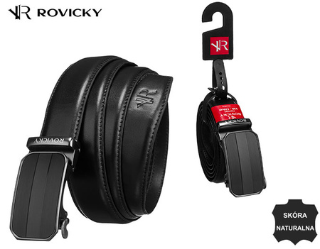 Pasek męski skórzany RV-AB35-03-MET Black