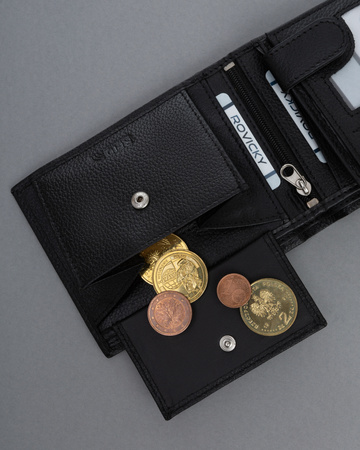 Portfel męski skórzany N992-P-PDM-BL Black