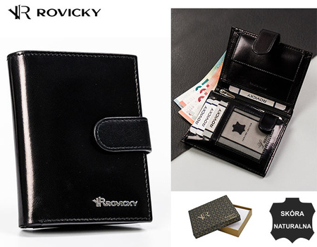 Portfel męski skórzany RV-8191L-AAX Black