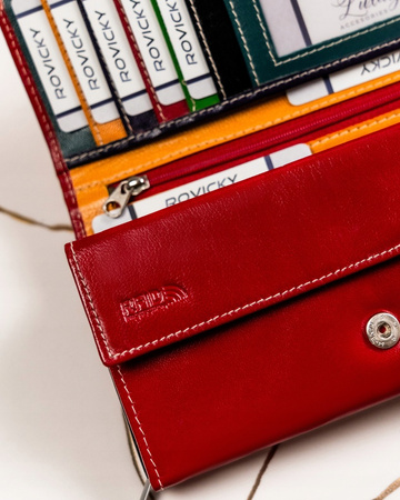 Leather Horizontal Women's Wallet with Clasp - 4U CAVALDI RD-12-GCL