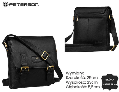 Torba skórzana PTN 996-M-NDM Black