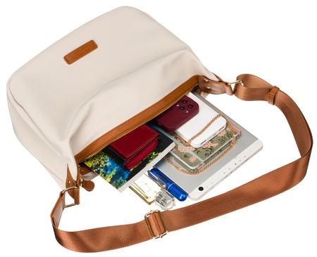 Torebka PTN JN-04 Ivory-Brown