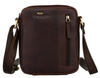 Natural leather Men's shoulder bag PTN 705-OPU Brown