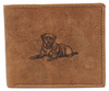 Portfel skórzany z wizerunkiem psa RFID N992-CHM-DOG-1 Cognac