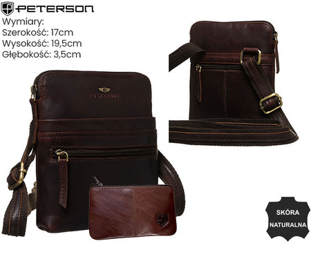 Torba skórzana + Etui PTN 1901E-OPU Brown