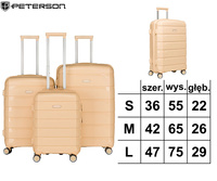 Zestaw walizek PTN HPP-01-SET3 Beige