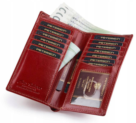 Portfel damski skórzany PTN 359-2-3-1 Red