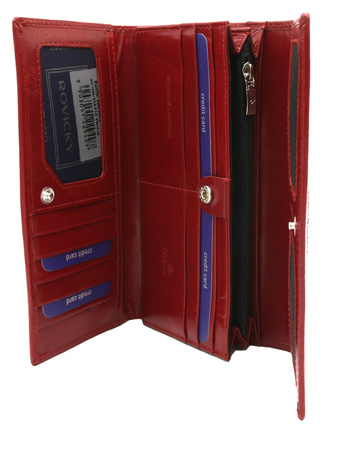 Portfel damski skórzany RV-1680155-9-BCA Red