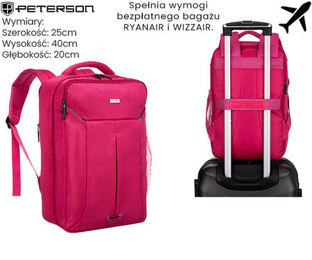 Plecak podróżny PTN BOCIAN Pink