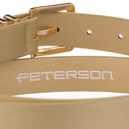 Pasek damski wąski PTN STU-20G1 Beige