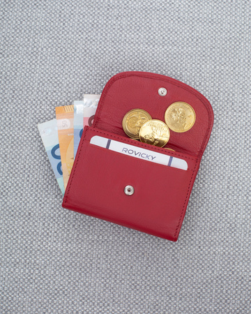 Portfel damski skórzany R-19-LFN Red