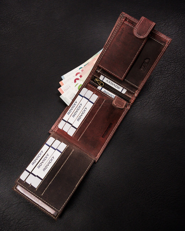 Portfel męski skórzany na blistrze N992L-CHM-BL Brown