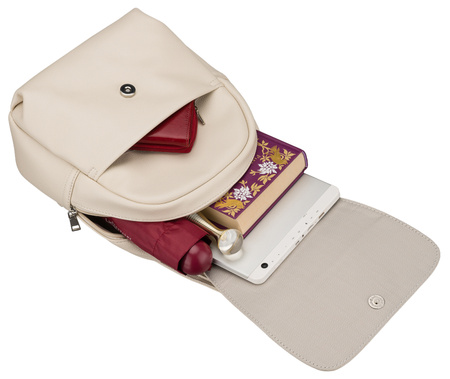 Plecak damki PU R-6739 L.Beige