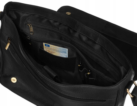 PETERSON PTN 1726-NDM leather laptop bag