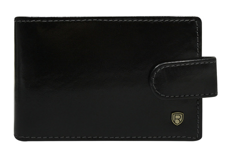 Skórzane etui na karty RFID ROVICKY TW-02-RVT Black