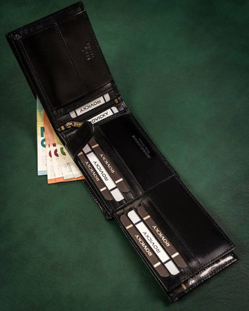 Portfel skórzany RFID ROVICKY 22320-VT-RVT Black