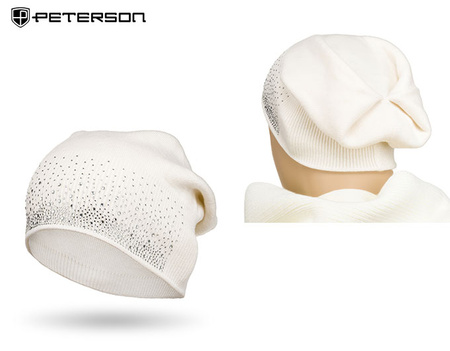 Women's hat with a touch of wool PTN HAT-01 White Peterson