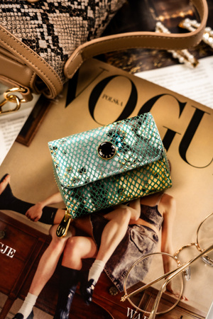 Small Women's Wallet Made of Natural Leather PETERSON PTN 423229-SFL Blue