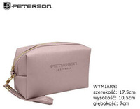 Leatherette make-up bag PETERSON PTN KOS-DA-2