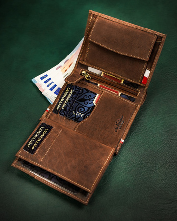 PETERSON PTN 317PW-04 2-1-4 RFID leather wallet