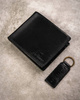 Gift set: leather wallet and keyring PETERSON PTN SET-M-N994-GVT