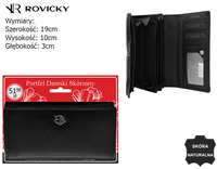 Portfel damski skórzany na blistrze R-D1521-NCD-BL Black