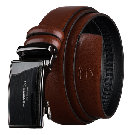 Pasek męski skórzany PTN A021-AB Brown