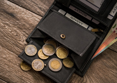 RFID Men's leather wallet adorned with a dog engraving Always Wild N4-CHM-DOG